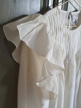 Lili Sidonio Ruffled Pintuck Blouse